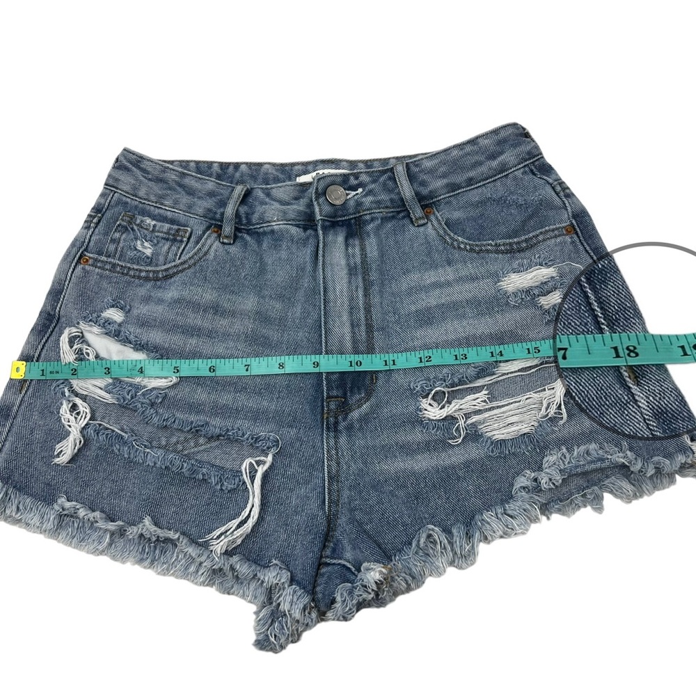 Pacsun High Rise Festival Distressed Cut Off Jean Shorts size 28 (Small, size 6) - Picture 5 of 13